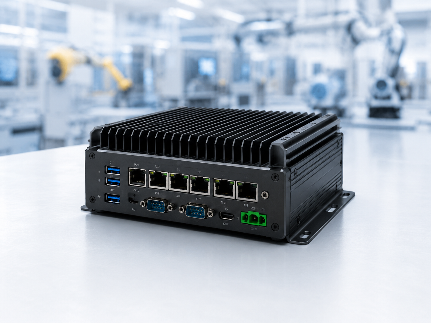 INDORCE compact edge AI computing device with wireless antenna