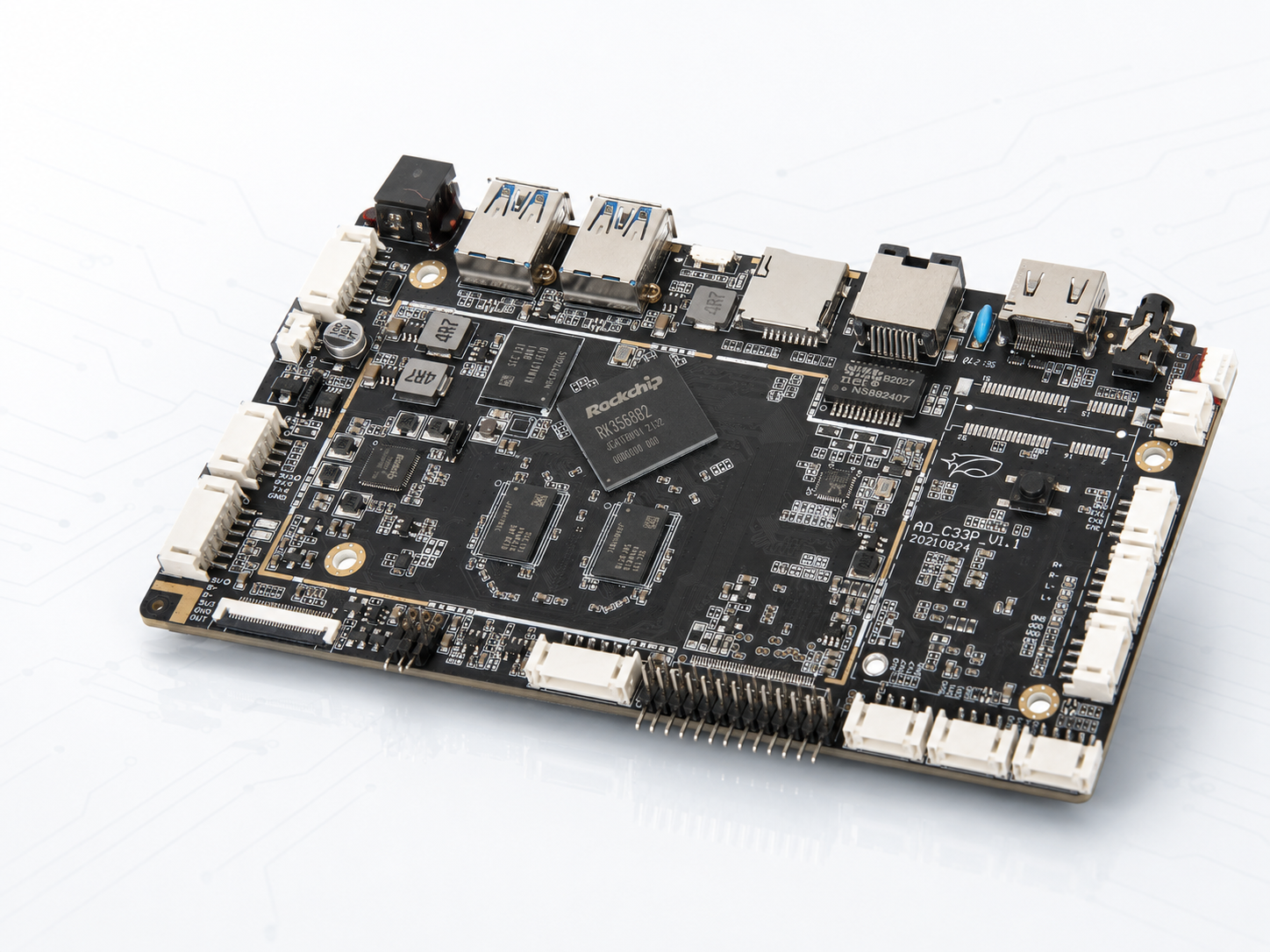 INDORCE ARM main board with Rockchip SoC and rich I/O for embedded designs