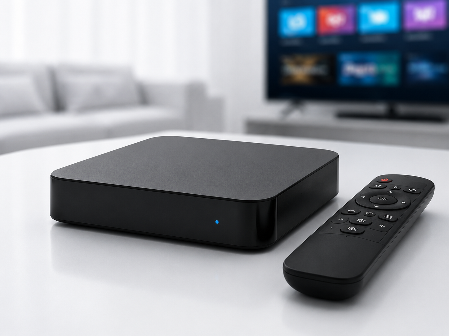 INDORCE set-top box with remote for streaming and smart living